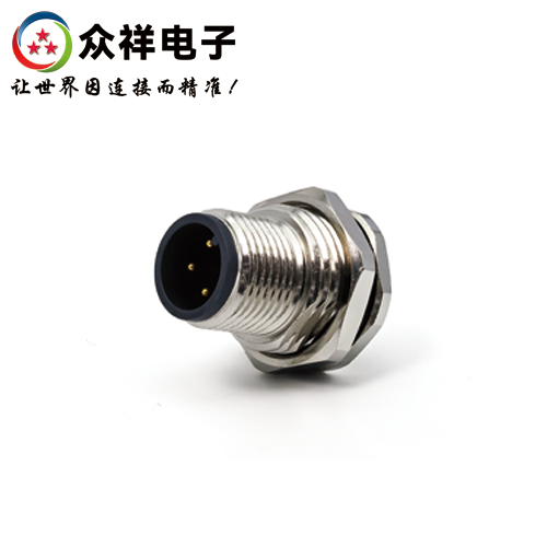 M12-面板款公頭 前鎖